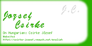 jozsef csirke business card