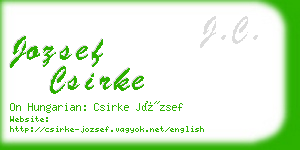 jozsef csirke business card